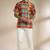 Multicolor woven cotton shirt