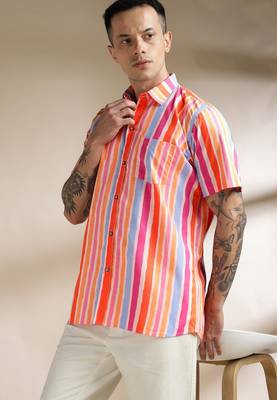 Multicolor woven cotton shirt 3