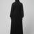 embroidered sleeve  with elastic  a line matt nida abaya with hjab