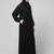 embroidered sleeve  with elastic  a line matt nida abaya with hjab