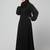 embroidered sleeve  with elastic  a line matt nida abaya with hjab