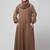 embroidered sleeve  with elastic  a line matt nida abaya with hijab