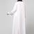 front open with zip contrast piping at front and sleeves matt nida abaya with hijab