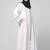 front open with zip contrast piping at front and sleeves matt nida abaya with hijab