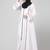 front open with zip contrast piping at front and sleeves matt nida abaya with hijab
