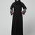 embrodery and conytrast  2 side pocket sleeves  front open abaya