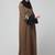 embrodery and conytrast  2 side pocket sleeves  front open abaya