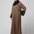 embrodery and conytrast  2 side pocket sleeves  front open abaya