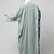 embroidery at fron and sleeves contrast front open kaftan abaya with  hijab
