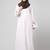 embroidery at sleeve 2 side pocket front open abaya