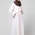 embroidery at sleeve 2 side pocket front open abaya