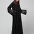 embroidery at sleeve 2 side pocket front open abaya