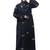 all over and hijab 3 leaf embroidery front open abaya