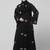 all over and hijab 3 leaf embroidery front open abaya