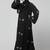 all over and hijab 3 leaf embroidery front open abaya