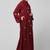 all over and hijab small flower embroidery front open abaya
