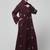all over and hijab small flower embroidery front open abaya