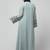 sleeves and hijab flowers and lines embroidry front open abaya