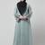 sleeves and hijab flowers and lines embroidry front open abaya