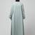 front open with zip contrast piping at front and sleeves matt nida abaya with hijab