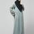 sleeves and hijab flowers and lines embroidry front open abaya