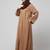 embroidery at sleeve 2 side pocket front open abaya