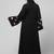 flowers embboidery at sleeve and hijab a line flare at bottom abaya with hijab