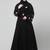 flowers embboidery at sleeve and hijab a line flare at bottom abaya with hijab