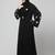 flowers embboidery at sleeve and hijab a line flare at bottom abaya with hijab