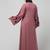 flowers embboidery at sleeve and hijab a line flare at bottom abaya with hijab