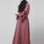 flowers embboidery at sleeve and hijab a line flare at bottom abaya with hijab