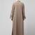 flowers embboidery at sleeve and hijab a line flare at bottom abaya with hijab