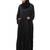 sleeves ,black and bottom hand embroidered front open abaya with hijab