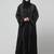 both front shoulder to bottom , sleeves and hijab hand embroidered with inner cardigan style abaya with hijab