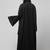 both front shoulder to bottom , sleeves and hijab hand embroidered with inner cardigan style abaya with hijab