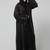 both front shoulder to bottom , sleeves and hijab hand embroidered with inner cardigan style abaya with hijab