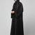 both front shoulder to bottom , sleeves and hijab hand embroidered with inner cardigan style abaya with hijab