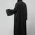 both front shoulder to bottom , sleeves and hijab stone hand embroidered with inner cardigan style abaya with hijab