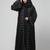 both front shoulder to bottom , sleeves and hijab stone hand embroidered with inner cardigan style abaya with hijab