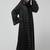 both front shoulder to bottom , sleeves and hijab stone hand embroidered with inner cardigan style abaya with hijab