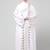 both front shoulder to bottom , sleeves and hijab stone hand embroidered with inner cardigan style abaya with hijab