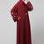 sleeves hand embrodery front open dubai style abaya with embroidered nida hijab