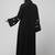 sleeves hand embrodery front open dubai style abaya with embroidered nida hijab