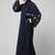 sleeves hand embrodery front open dubai style abaya with embroidered nida hijab