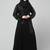 hand emroidred at sleeves front and hijab a line party abaya