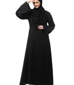 sleeves and hijab golden hand embroidred a line abaya