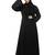 sleeves and hijab golden hand embroidred a line abaya