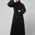 sleeves and hijab golden hand embroidred a line abaya