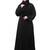 sleeves and hijab silver hand embroidred a line abaya