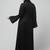 sleeves and hijab silver hand embroidred a line abaya